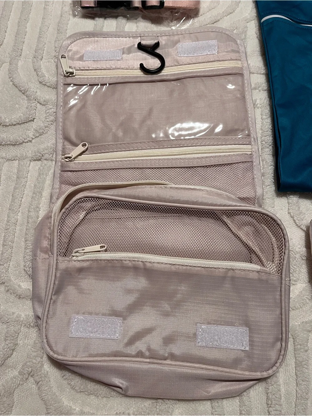 Travel Laundry & Organizer Set - Blue and cream